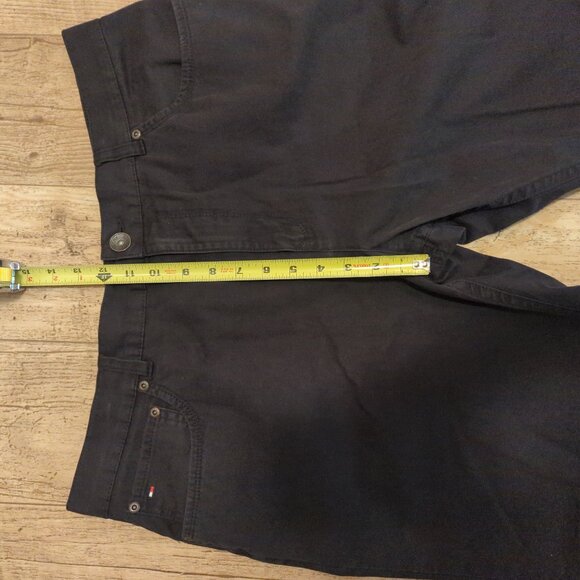 Tommy Hilfiger Mens 36x30 (meas. 38x30) Solid Black Chino Pants - Picture 5 of 9